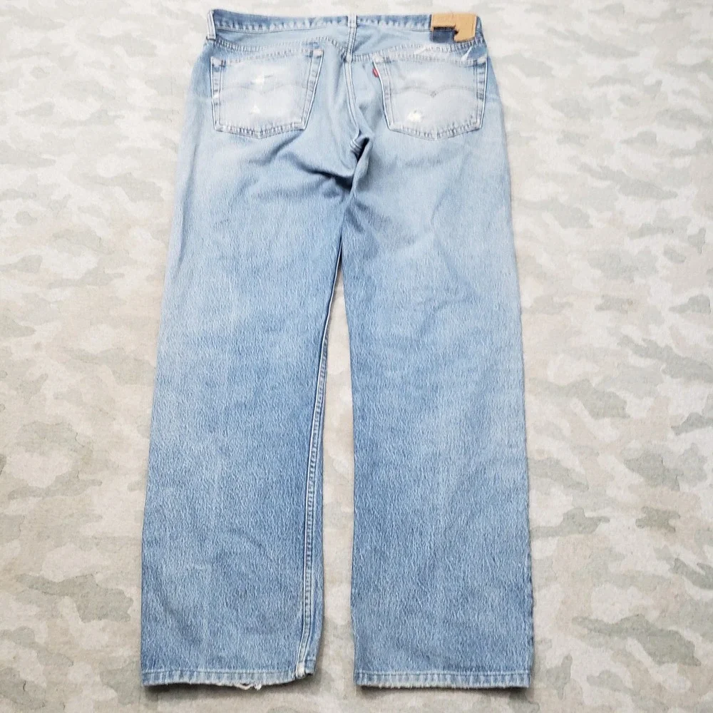 Vintage Levis 501 Jeans Mens 36x30 Blue Button Fly Straight Leg Workwear USA